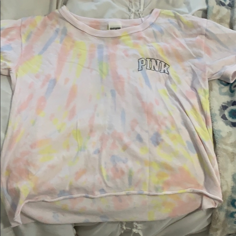 PINK tie die t-shirt